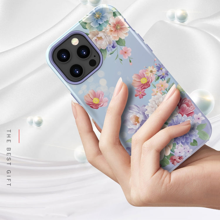 For iPhone 13 Pro Max Varnishing Water Stick TPU + Hard Plastic Phone Case
