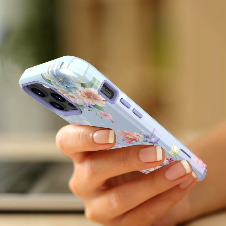 For iPhone 13 Pro Max Varnishing Water Stick TPU + Hard Plastic Phone Case