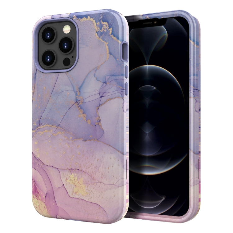 For iPhone 13 Pro Max Varnishing Water Stick TPU + Hard Plastic Phone Case