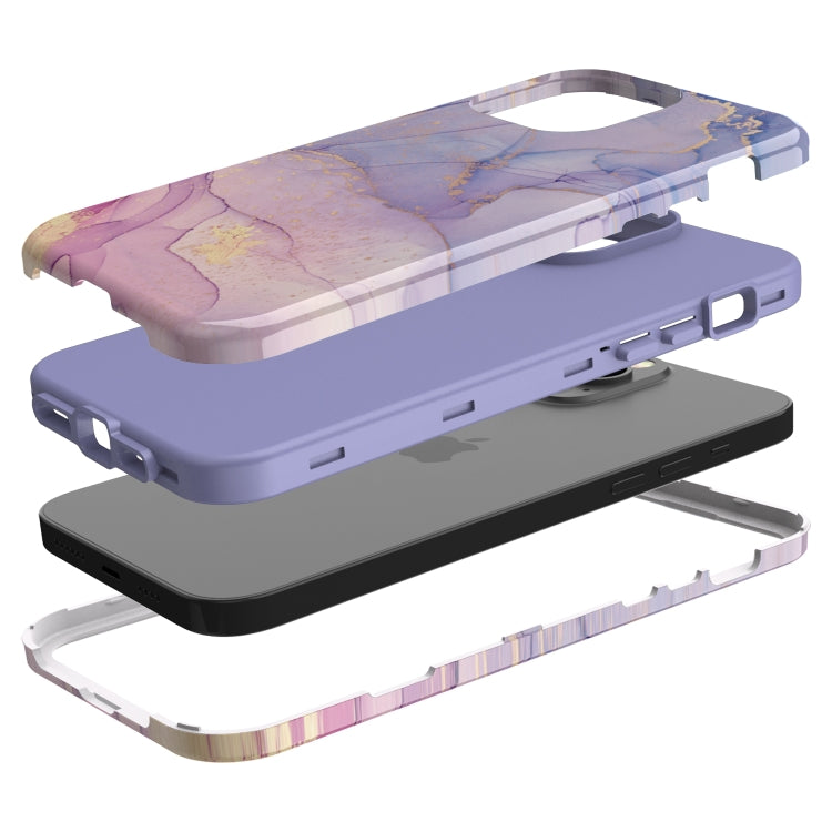 For iPhone 13 Pro Max Varnishing Water Stick TPU + Hard Plastic Phone Case