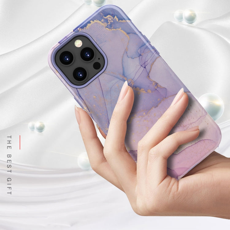 For iPhone 13 Pro Max Varnishing Water Stick TPU + Hard Plastic Phone Case