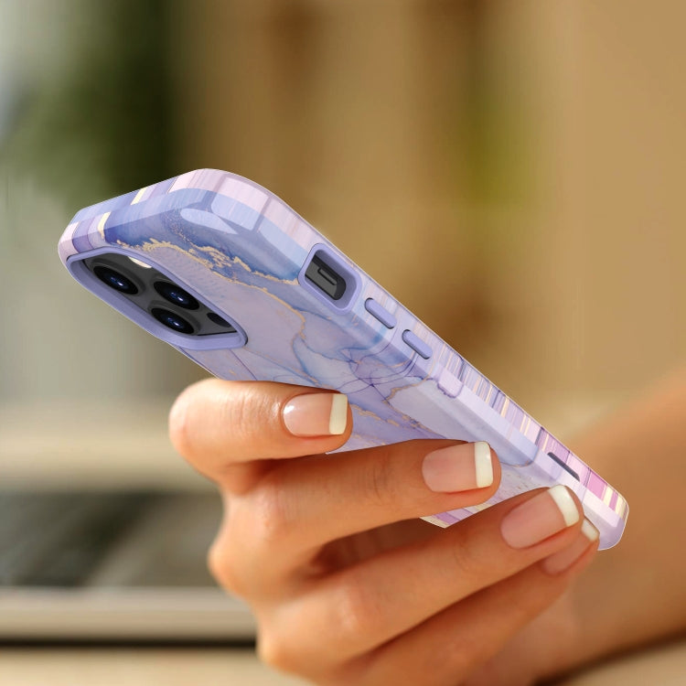 For iPhone 13 Pro Max Varnishing Water Stick TPU + Hard Plastic Phone Case
