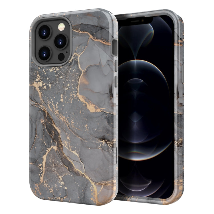 For iPhone 13 Pro Max Varnishing Water Stick TPU + Hard Plastic Phone Case