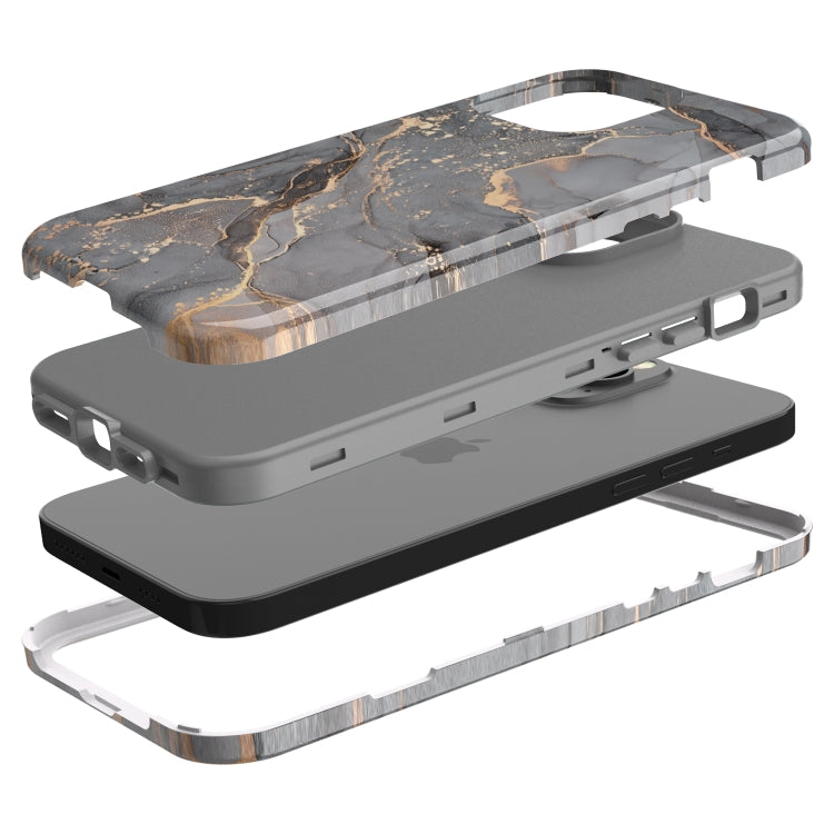 For iPhone 13 Pro Max Varnishing Water Stick TPU + Hard Plastic Phone Case