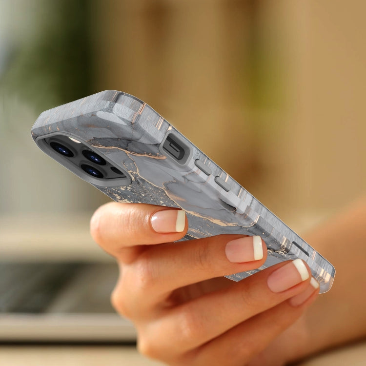 For iPhone 13 Pro Max Varnishing Water Stick TPU + Hard Plastic Phone Case
