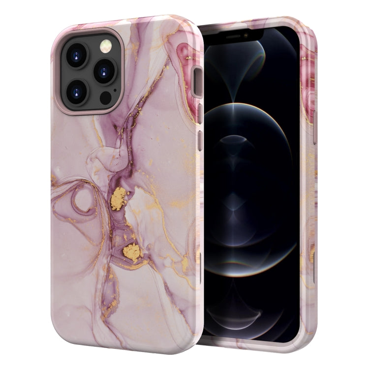 For iPhone 13 Pro Max Varnishing Water Stick TPU + Hard Plastic Phone Case