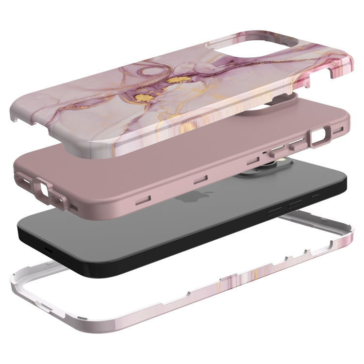 For iPhone 13 Pro Max Varnishing Water Stick TPU + Hard Plastic Phone Case