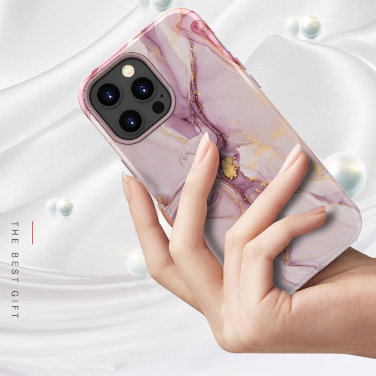 For iPhone 13 Pro Max Varnishing Water Stick TPU + Hard Plastic Phone Case
