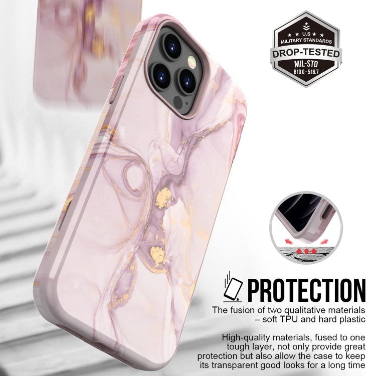 For iPhone 13 Pro Max Varnishing Water Stick TPU + Hard Plastic Phone Case