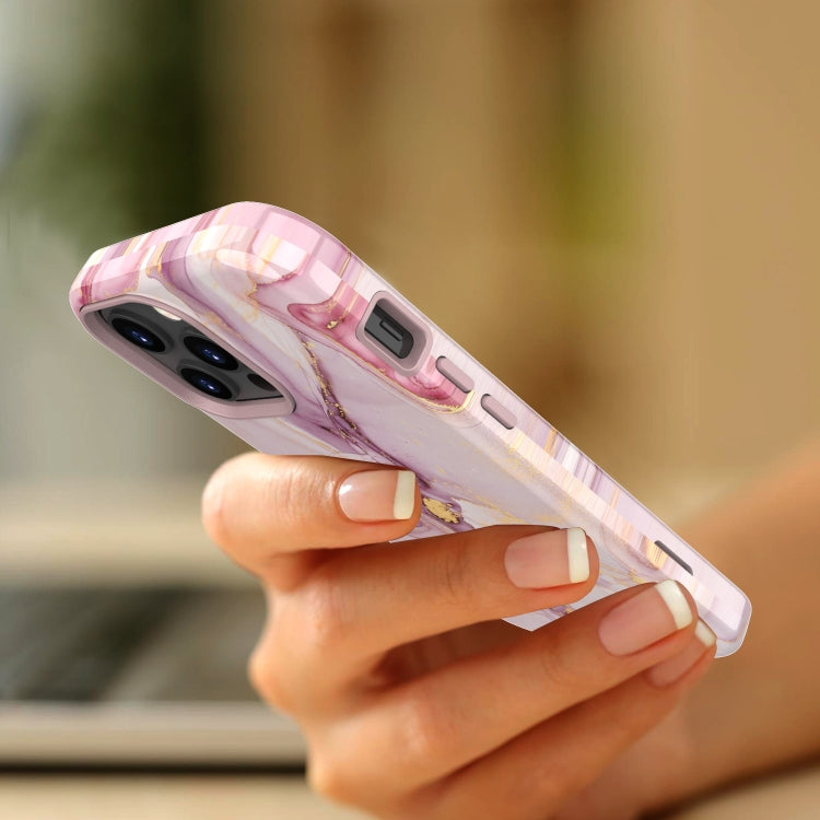 For iPhone 13 Pro Max Varnishing Water Stick TPU + Hard Plastic Phone Case