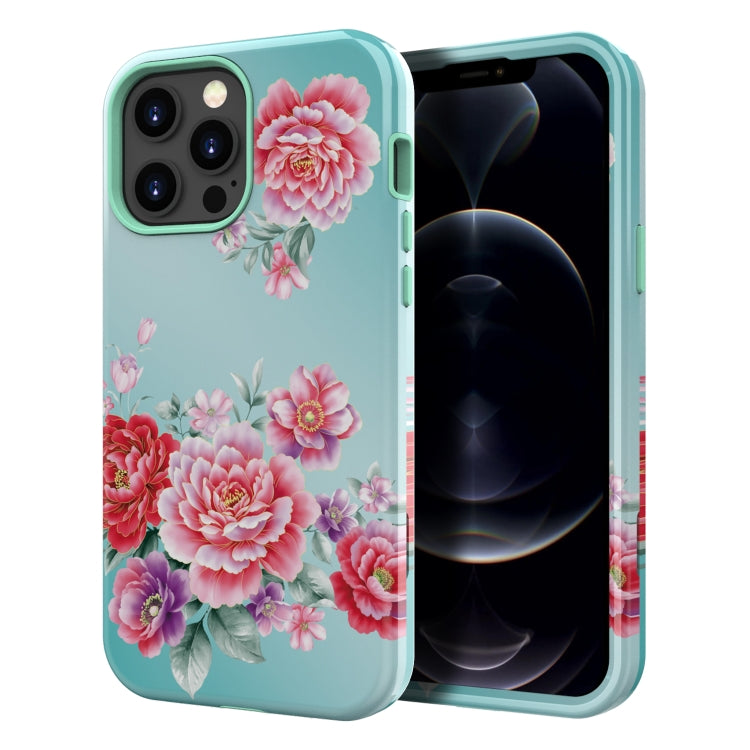 For iPhone 13 Pro Max Varnishing Water Stick TPU + Hard Plastic Phone Case