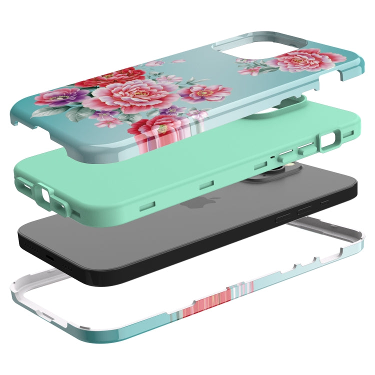 For iPhone 13 Pro Max Varnishing Water Stick TPU + Hard Plastic Phone Case