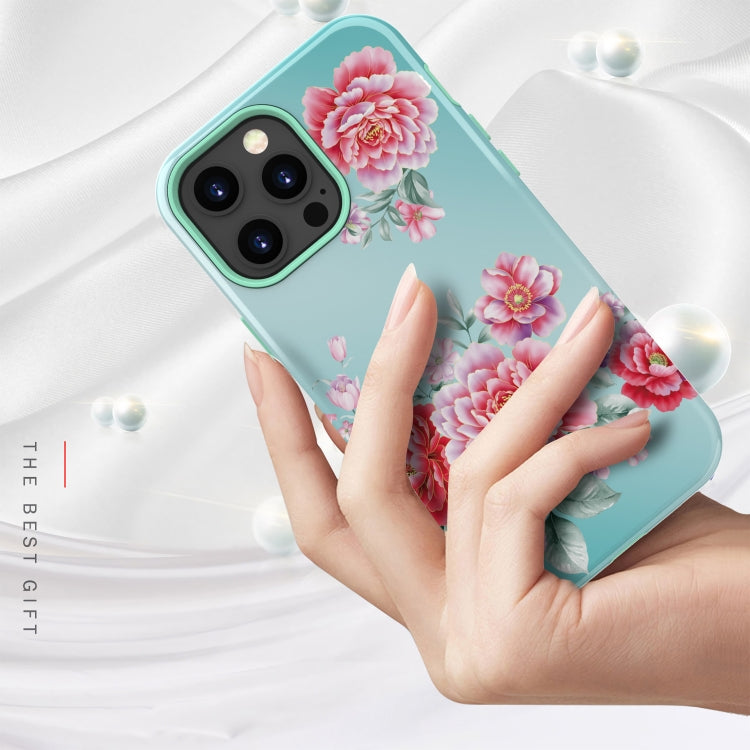 For iPhone 13 Pro Max Varnishing Water Stick TPU + Hard Plastic Phone Case