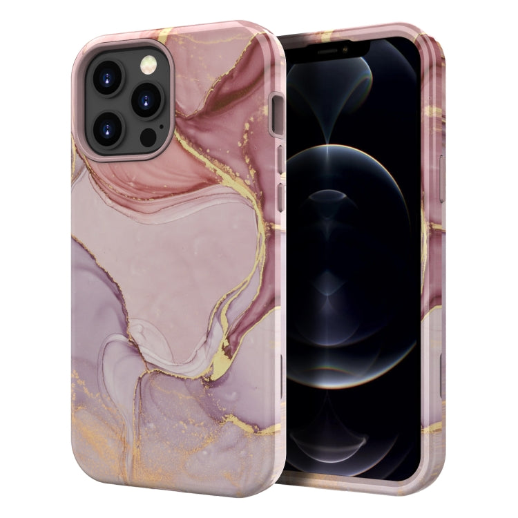 For iPhone 13 Pro Max Varnishing Water Stick TPU + Hard Plastic Phone Case