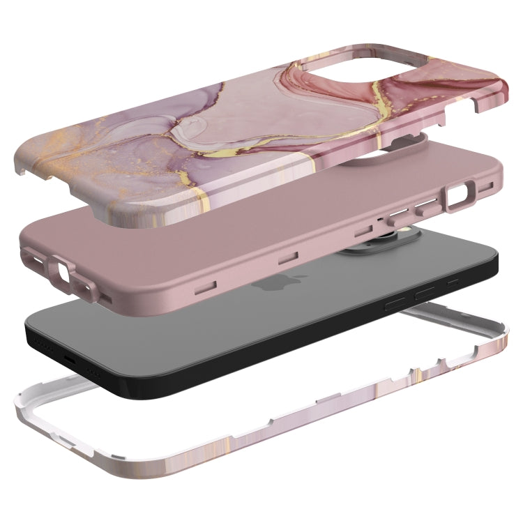 For iPhone 13 Pro Max Varnishing Water Stick TPU + Hard Plastic Phone Case