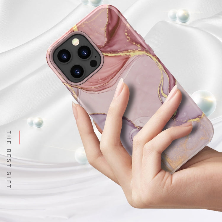 For iPhone 13 Pro Max Varnishing Water Stick TPU + Hard Plastic Phone Case