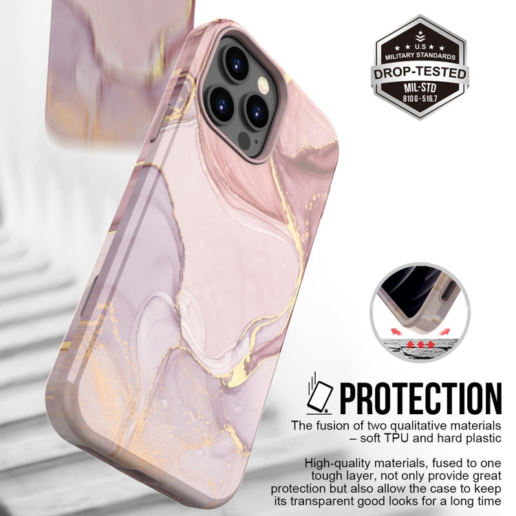 For iPhone 13 Pro Max Varnishing Water Stick TPU + Hard Plastic Phone Case