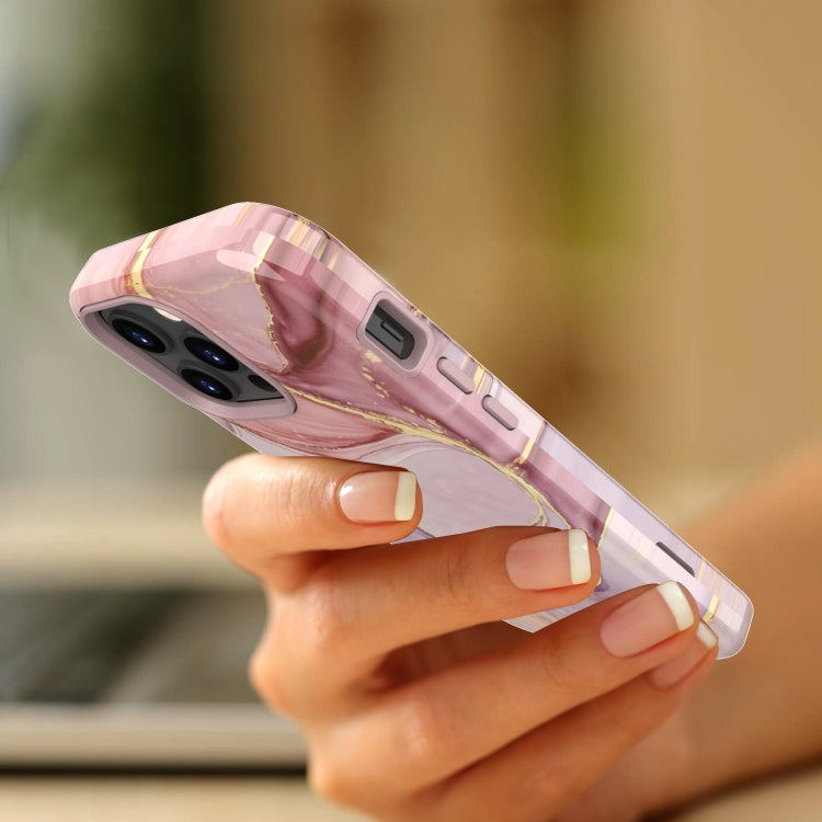 For iPhone 13 Pro Max Varnishing Water Stick TPU + Hard Plastic Phone Case