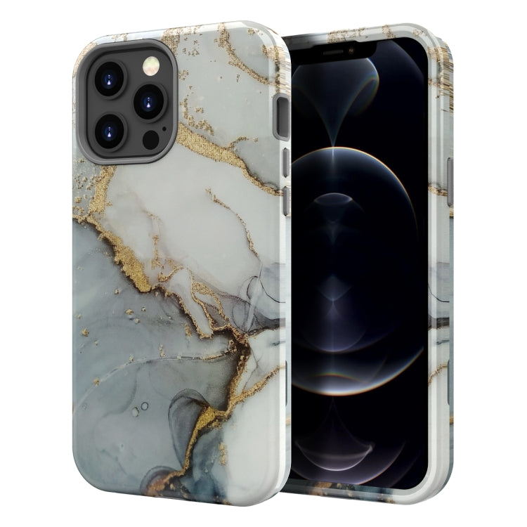 For iPhone 13 Pro Max Varnishing Water Stick TPU + Hard Plastic Phone Case
