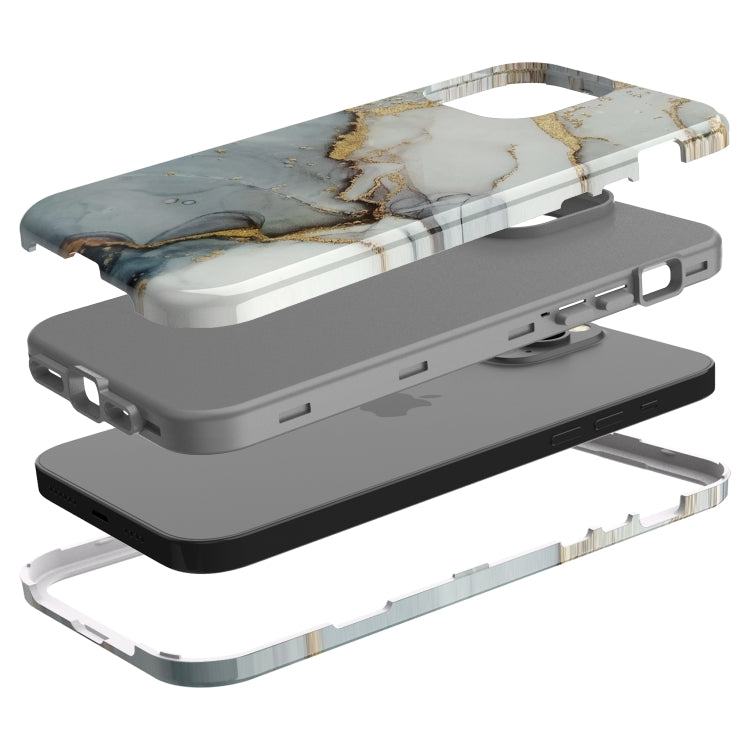 For iPhone 13 Pro Max Varnishing Water Stick TPU + Hard Plastic Phone Case