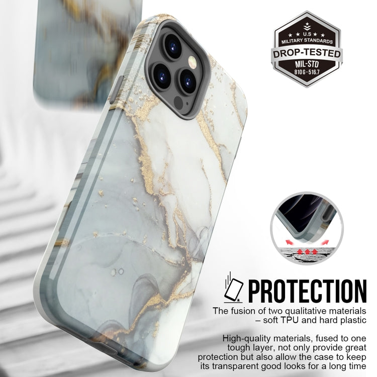 For iPhone 13 Pro Max Varnishing Water Stick TPU + Hard Plastic Phone Case