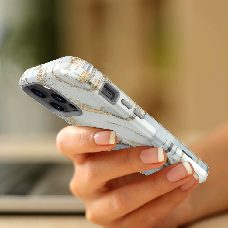 For iPhone 13 Pro Max Varnishing Water Stick TPU + Hard Plastic Phone Case