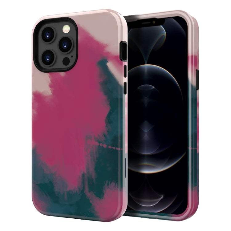 For iPhone 13 Pro Max Varnishing Water Stick TPU + Hard Plastic Phone Case