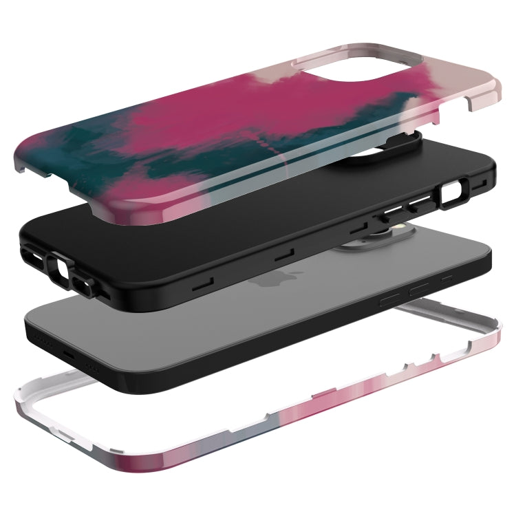 For iPhone 13 Pro Max Varnishing Water Stick TPU + Hard Plastic Phone Case