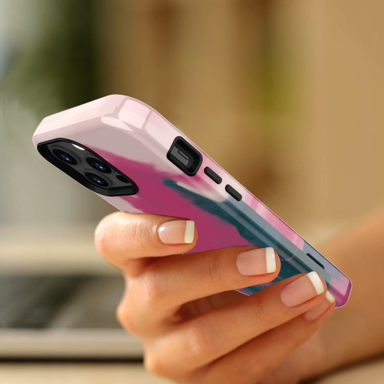 For iPhone 13 Pro Max Varnishing Water Stick TPU + Hard Plastic Phone Case