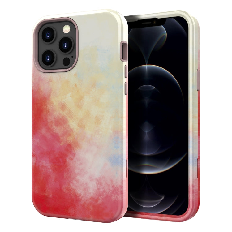 For iPhone 13 Pro Max Varnishing Water Stick TPU + Hard Plastic Phone Case