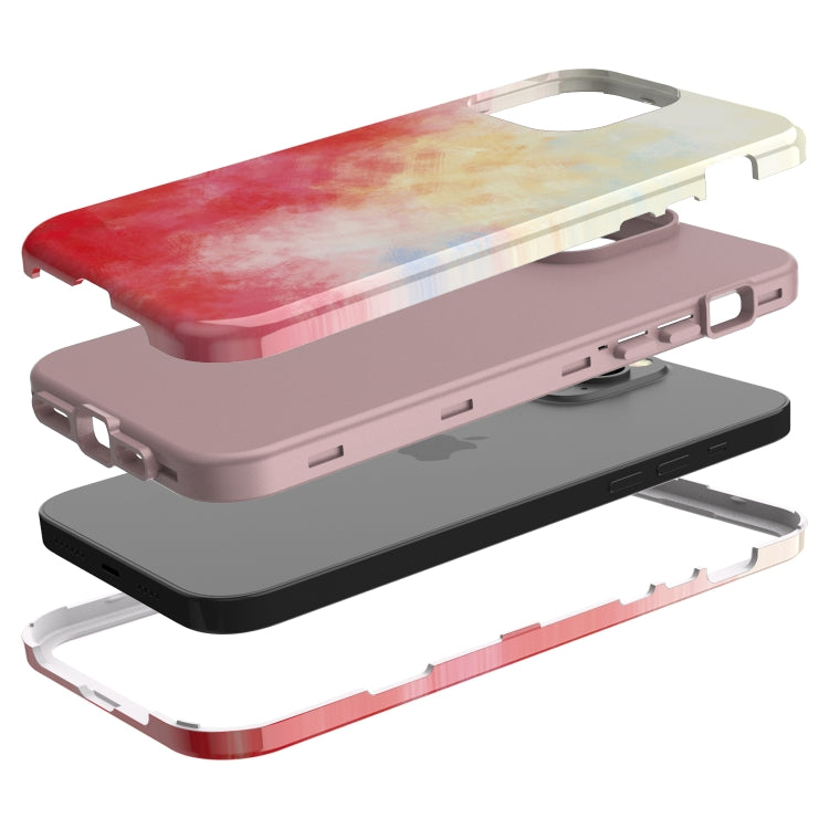 For iPhone 13 Pro Max Varnishing Water Stick TPU + Hard Plastic Phone Case
