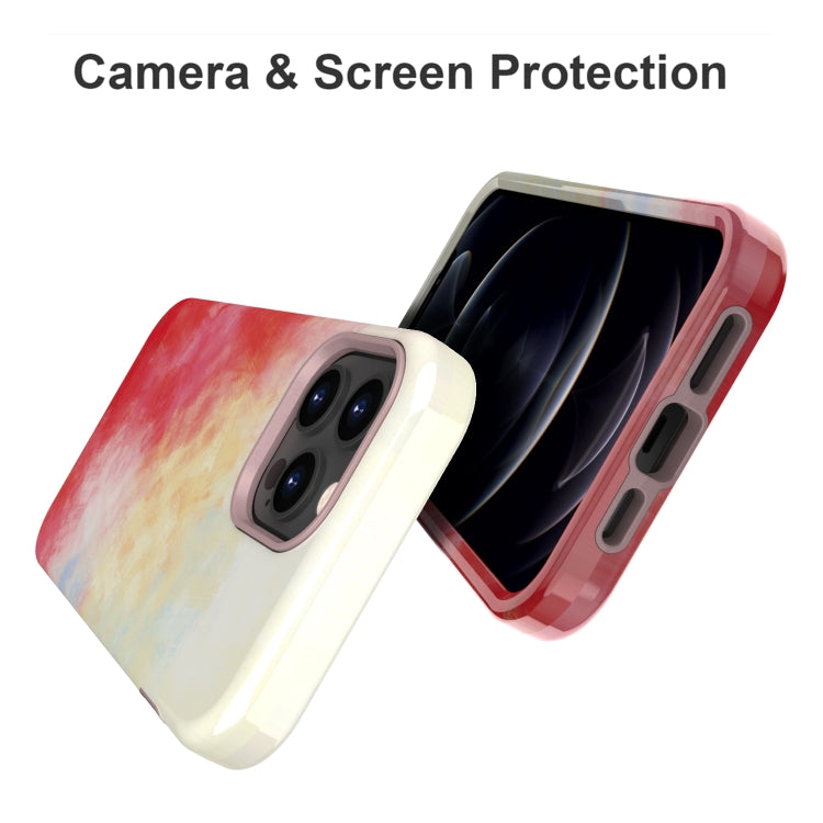 For iPhone 13 Pro Max Varnishing Water Stick TPU + Hard Plastic Phone Case