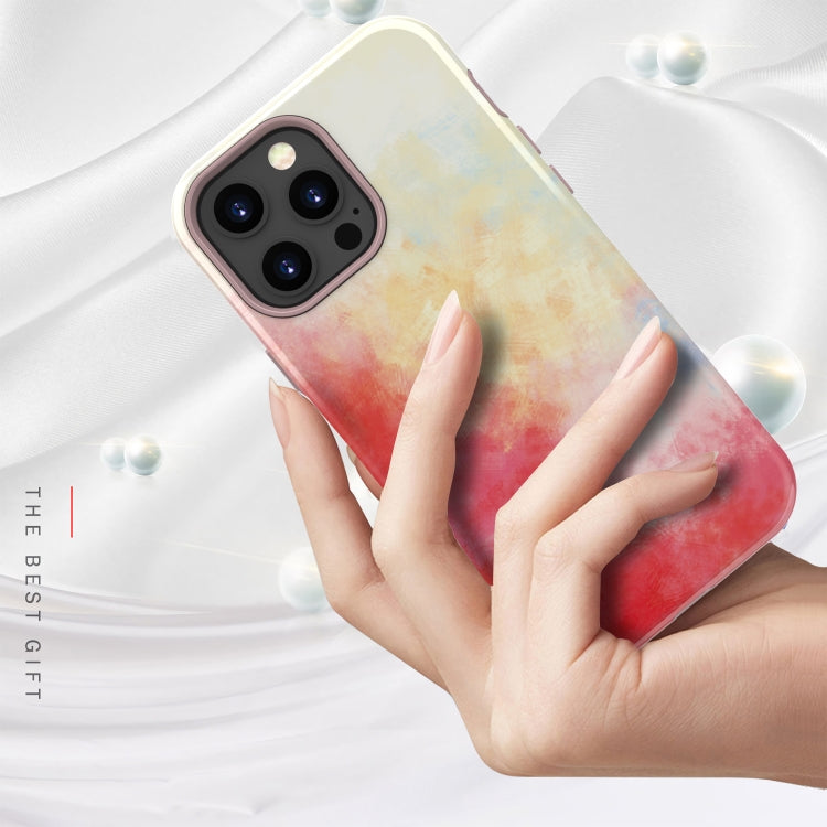 For iPhone 13 Pro Max Varnishing Water Stick TPU + Hard Plastic Phone Case