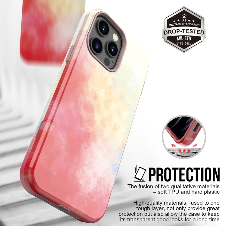 For iPhone 13 Pro Max Varnishing Water Stick TPU + Hard Plastic Phone Case