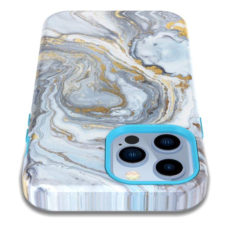 For iPhone 13 Pro Varnishing Water Stick TPU + Hard Plastic Phone Case