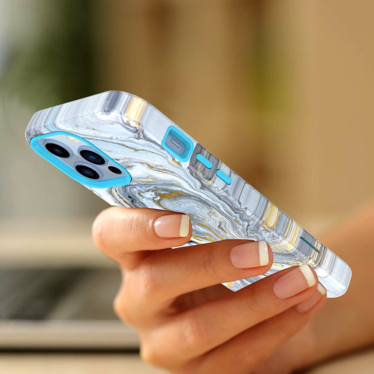 For iPhone 13 Pro Varnishing Water Stick TPU + Hard Plastic Phone Case