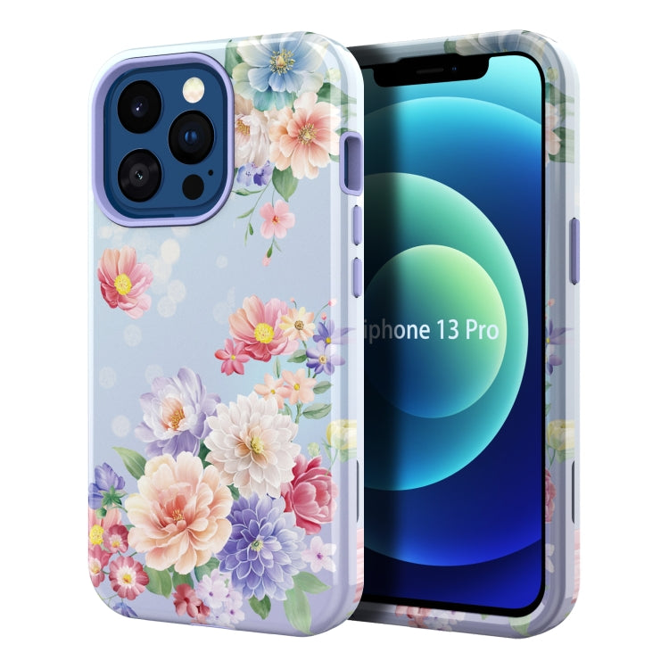 For iPhone 13 Pro Varnishing Water Stick TPU + Hard Plastic Phone Case