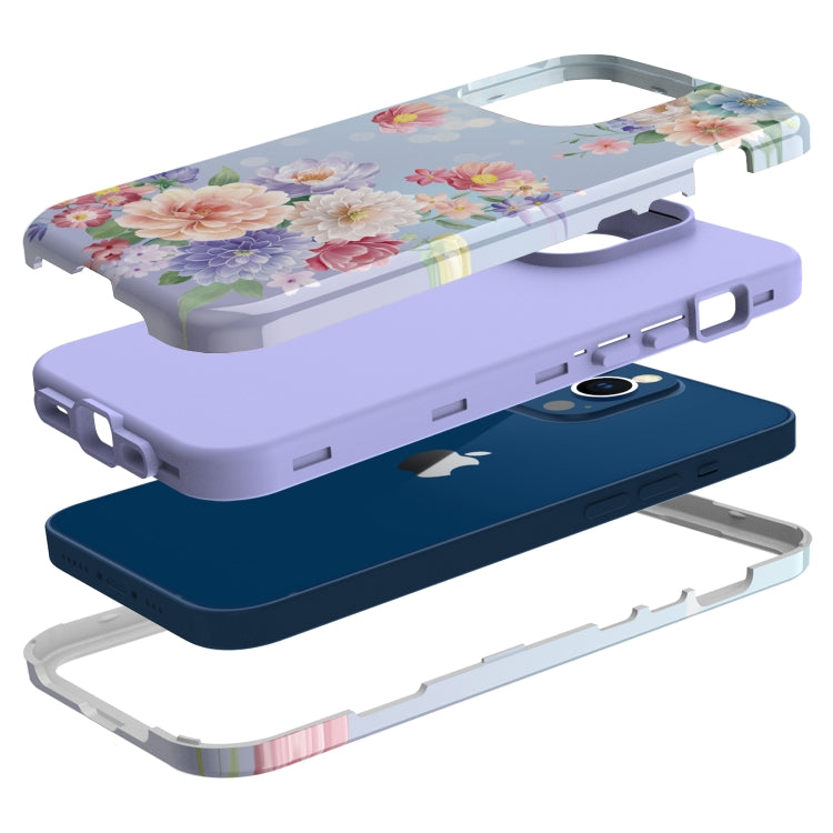 For iPhone 13 Pro Varnishing Water Stick TPU + Hard Plastic Phone Case