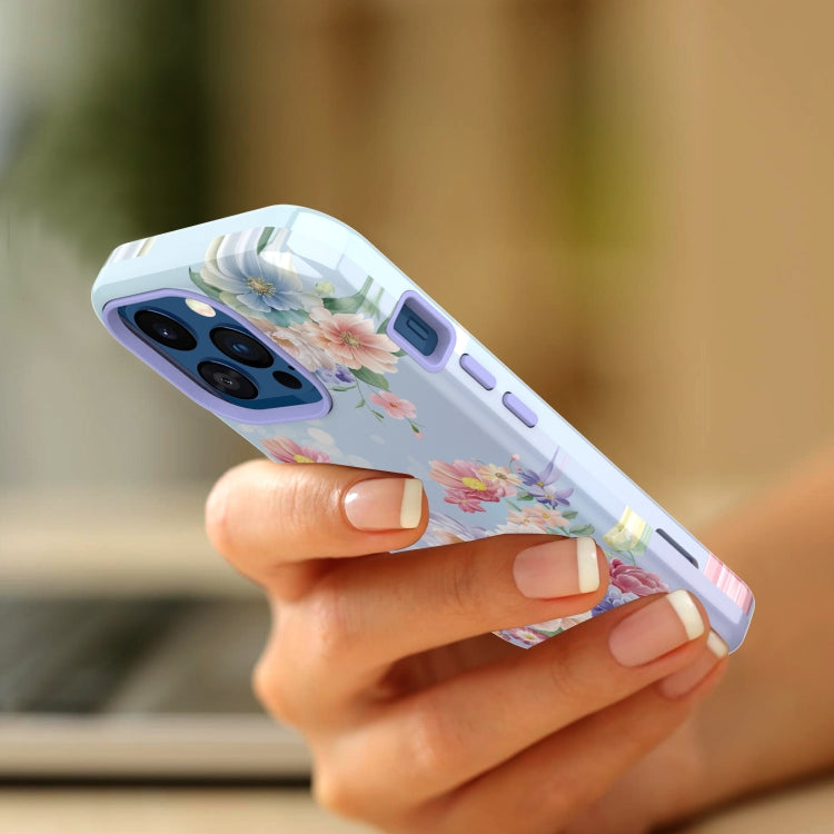 For iPhone 13 Pro Varnishing Water Stick TPU + Hard Plastic Phone Case
