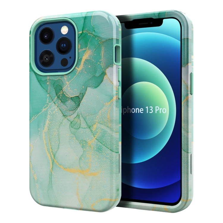 For iPhone 13 Pro Varnishing Water Stick TPU + Hard Plastic Phone Case
