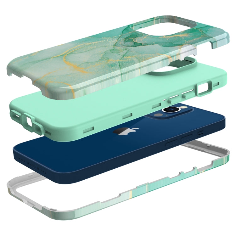 For iPhone 13 Pro Varnishing Water Stick TPU + Hard Plastic Phone Case