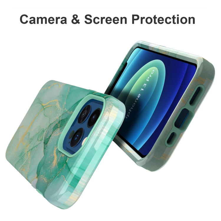 For iPhone 13 Pro Varnishing Water Stick TPU + Hard Plastic Phone Case