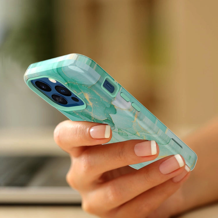 For iPhone 13 Pro Varnishing Water Stick TPU + Hard Plastic Phone Case