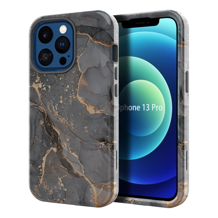 For iPhone 13 Pro Varnishing Water Stick TPU + Hard Plastic Phone Case