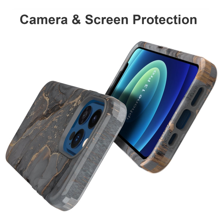 For iPhone 13 Pro Varnishing Water Stick TPU + Hard Plastic Phone Case