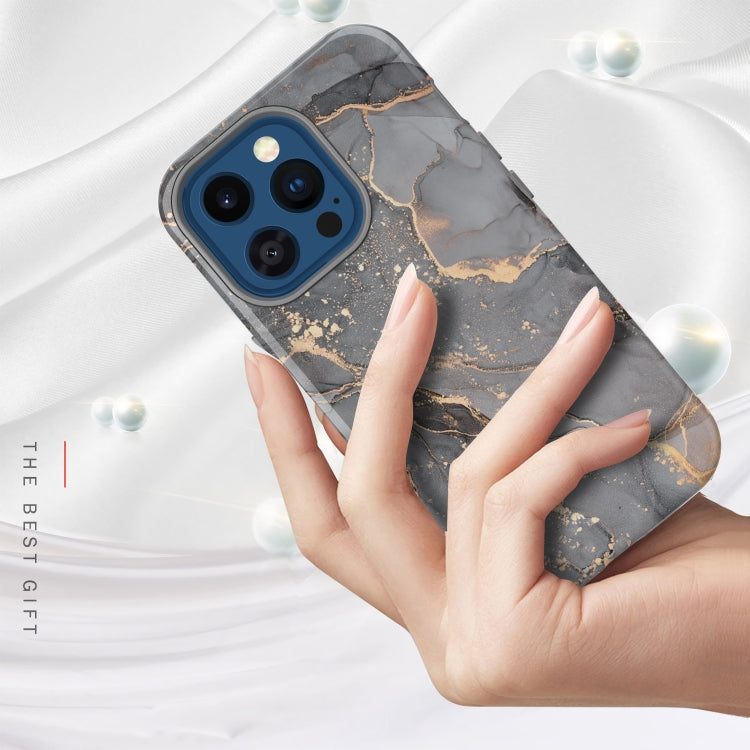 For iPhone 13 Pro Varnishing Water Stick TPU + Hard Plastic Phone Case