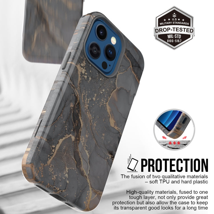 For iPhone 13 Pro Varnishing Water Stick TPU + Hard Plastic Phone Case