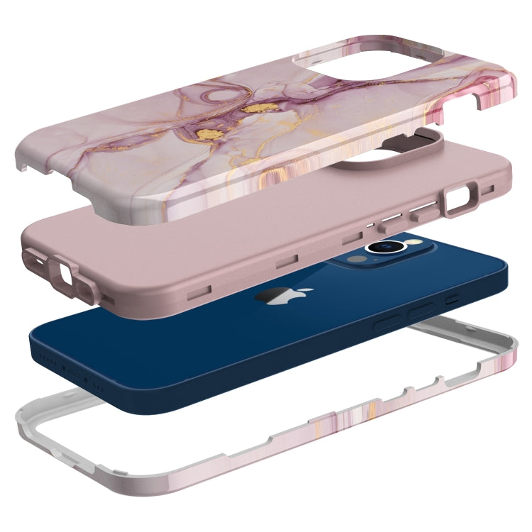 For iPhone 13 Pro Varnishing Water Stick TPU + Hard Plastic Phone Case