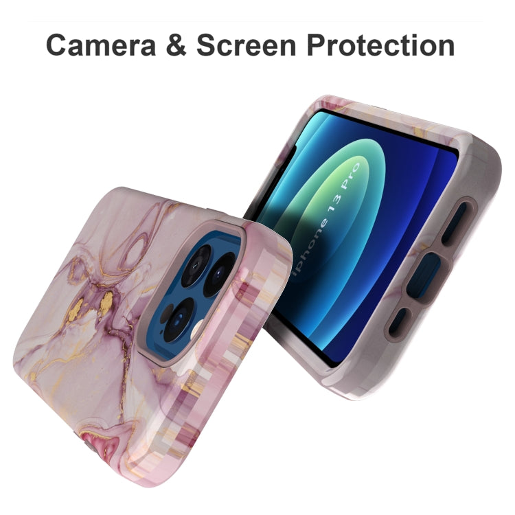 For iPhone 13 Pro Varnishing Water Stick TPU + Hard Plastic Phone Case