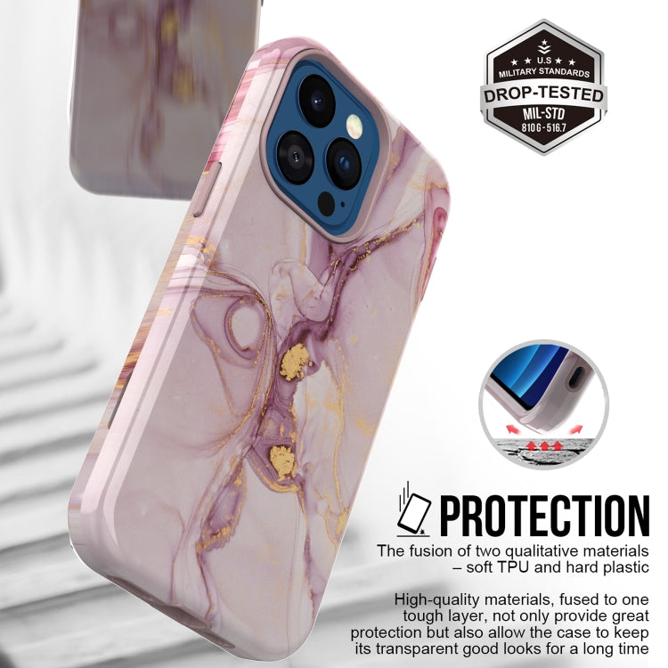For iPhone 13 Pro Varnishing Water Stick TPU + Hard Plastic Phone Case